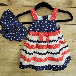 Little Lass Baby Seersucker Dres Stars and Stripes